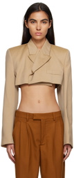 VTMNTS Tan Cropped Blazer