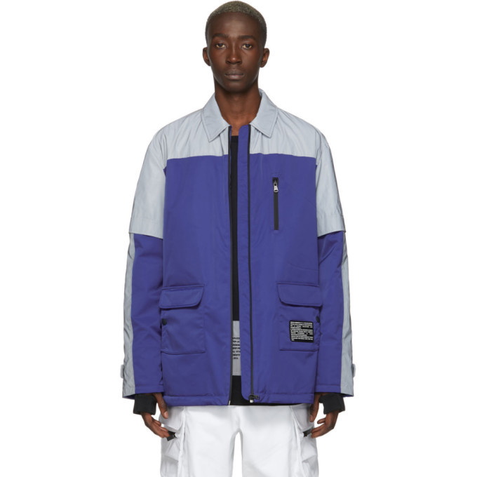 Photo: Colmar A.G.E. by Shayne Oliver Blue and Silver Colorblocked Jacket
