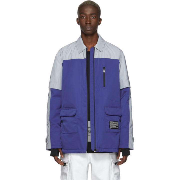 Photo: Colmar A.G.E. by Shayne Oliver Blue and Silver Colorblocked Jacket