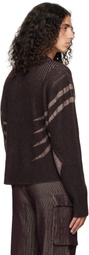 Charlie Constantinou Brown Mohair & Wool Blend Plated Sweater
