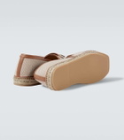 Valentino Garavani VLogo leather-trimmed canvas espadrilles