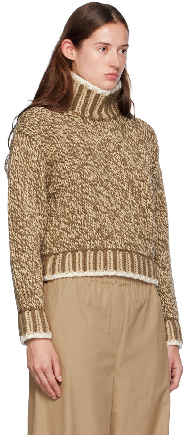 Moncler Beige Wool Turtleneck