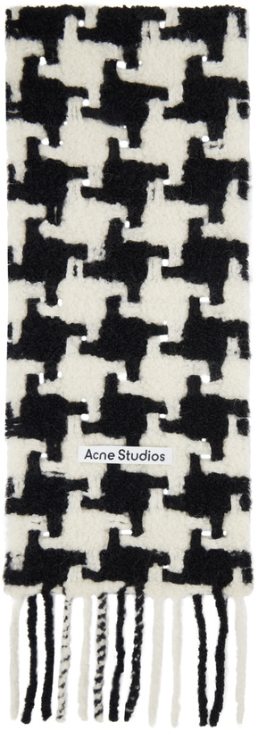 Photo: Acne Studios White & Black Houndstooth Scarf