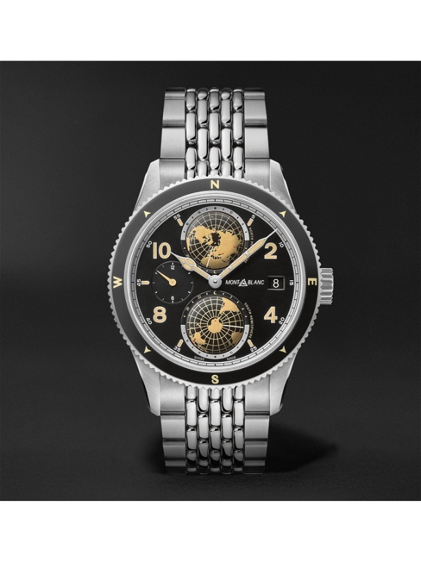 Photo: MONTBLANC - 1858 Geosphere Automatic 42mm Stainless Steel Watch, Ref. No. 125872