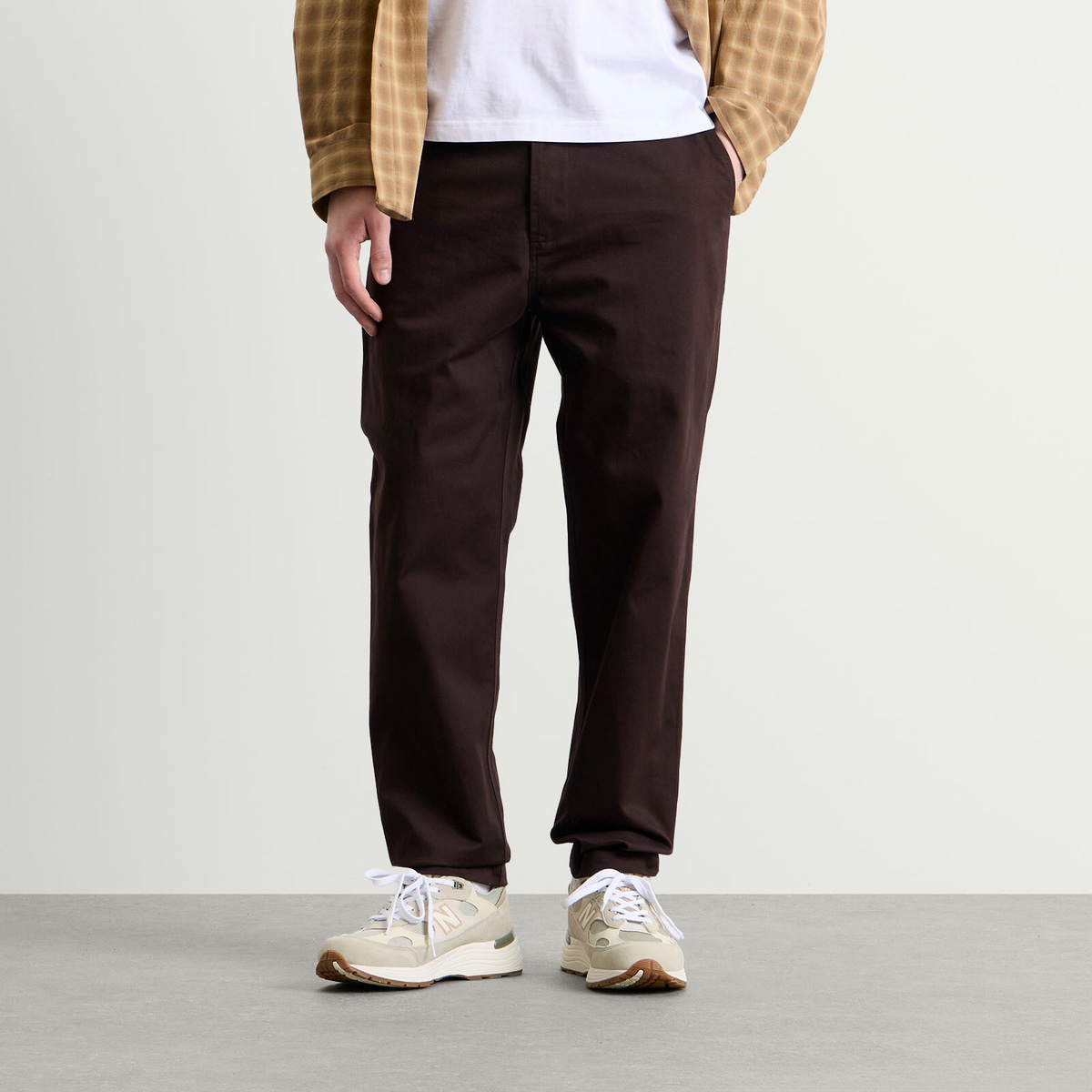 Universal Works Men's Twill Military Chino in Brown