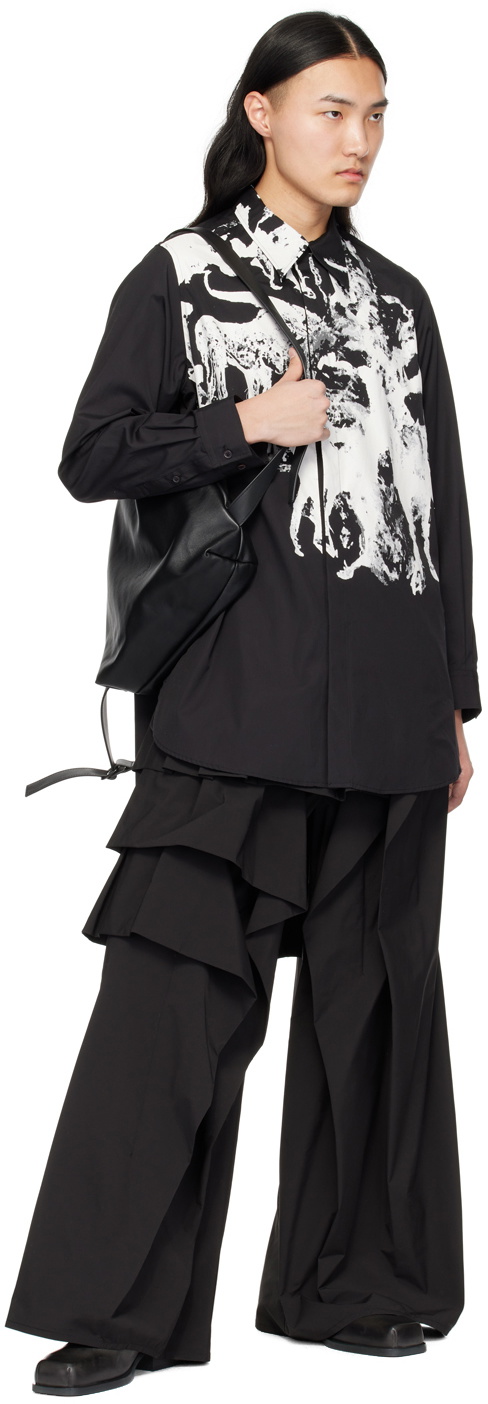 TAAKK Black Ruffled Trousers