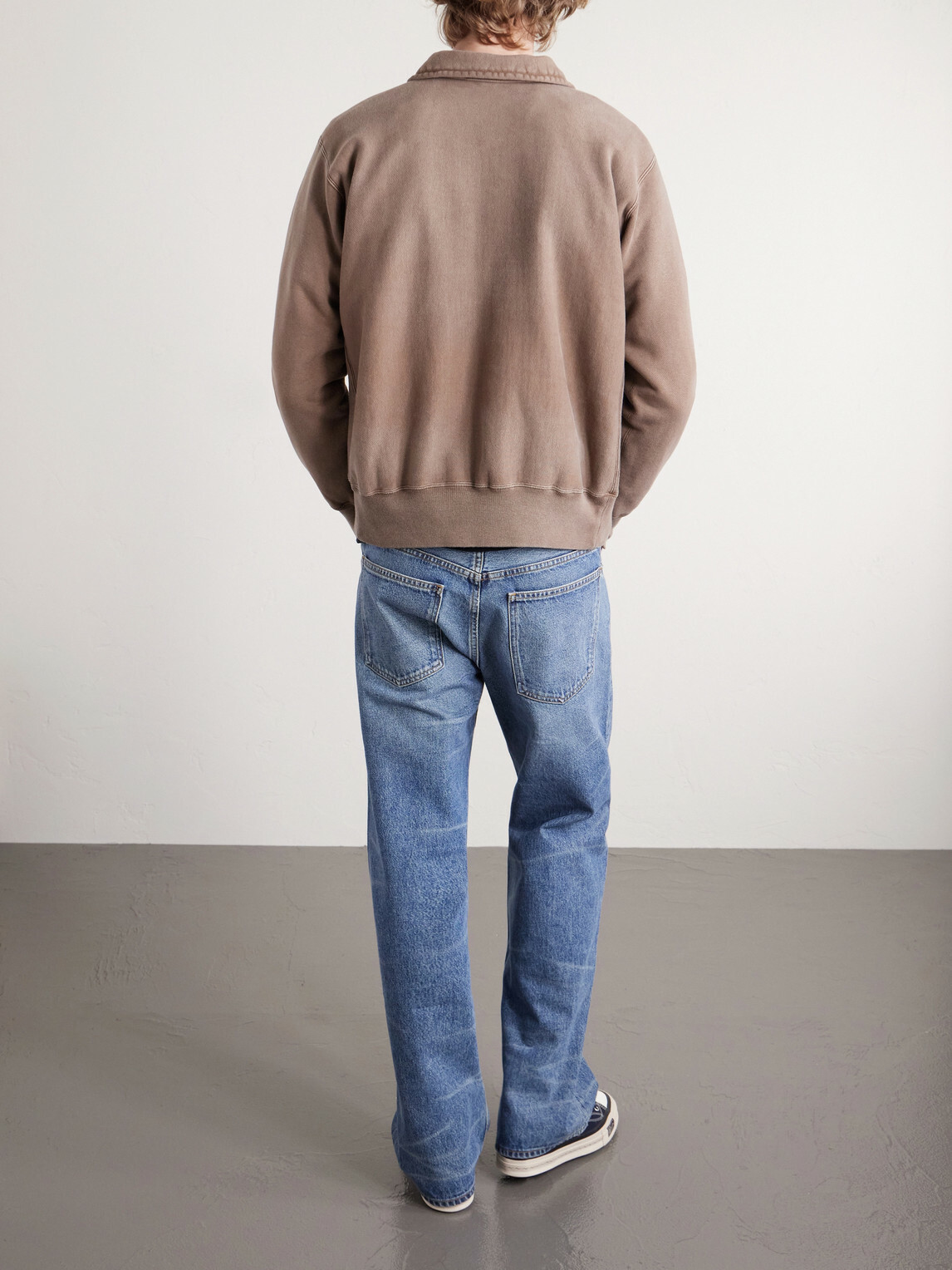A.PRESSE - Half-Zip Cotton-Jersey Sweatshirt - Brown