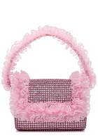 Self-portrait X Christopher Kane Lace and Crystal-embellished top Handle bag - Pink - One Size