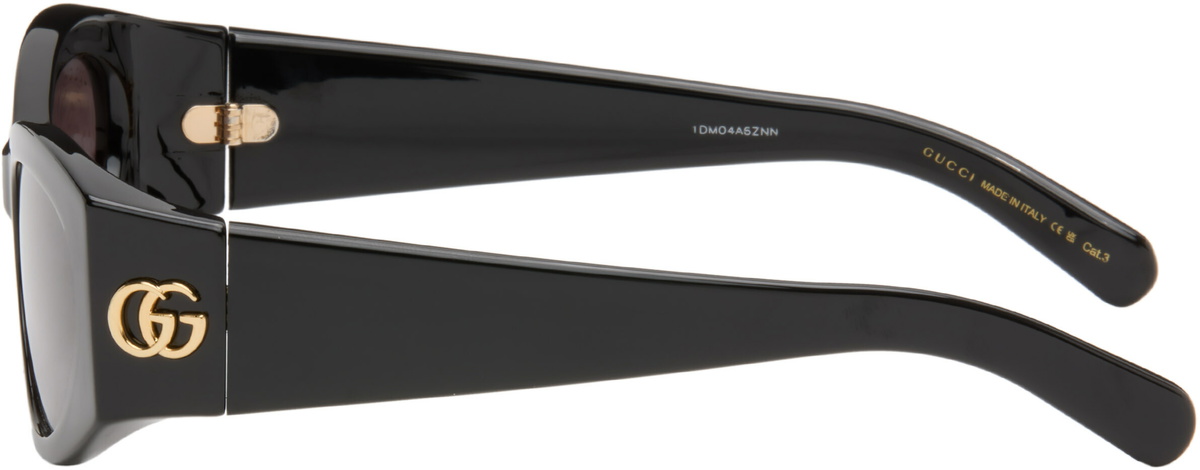 Gucci Black GG Corner Cat-Eye Sunglasses