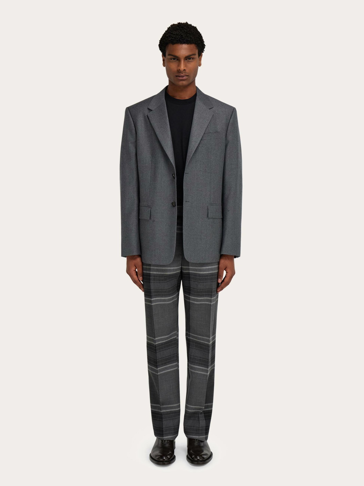 Ferragamo Mens Single breasted blazer in Grey