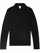 Paul Smith - Embroidered Merino Wool Polo Shirt - Black