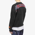 Heron Preston Men's Flaming Crew Knit in Black