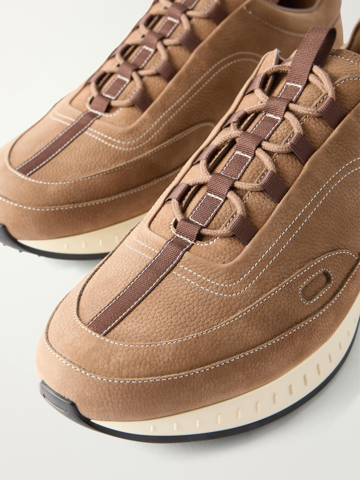 John Lobb - Laced Stream Nubuck Sneakers - Brown