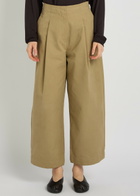 Studio Nicholson Peached Wide-leg Cotton-twill Trousers Tan