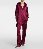 Tom Ford Silk-blend satin wide-leg pants