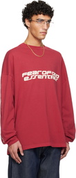 Fear of God ESSENTIALS Red Holiday 90s Long Sleeve T-shirt