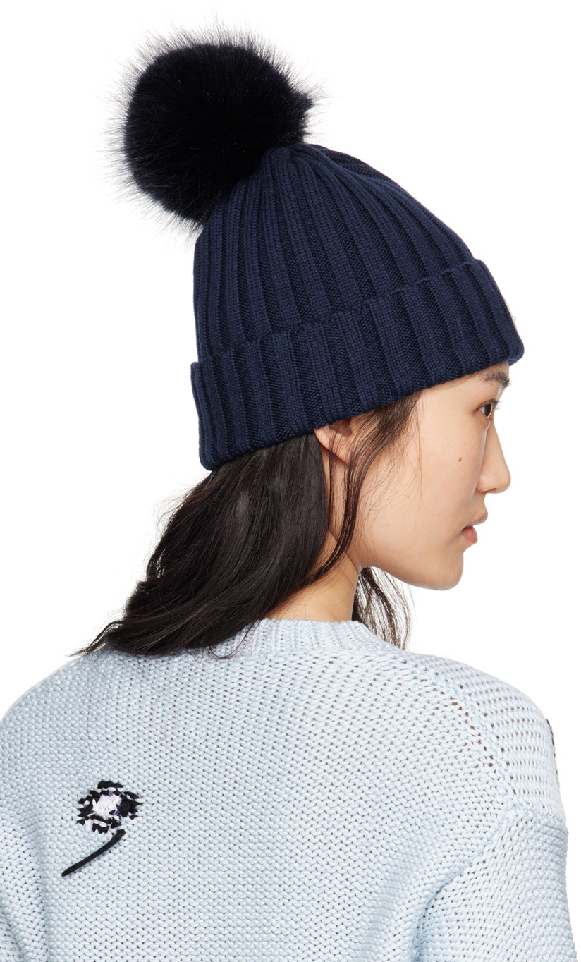 Moncler Navy Pom Pom Beanie Moncler display picture 1