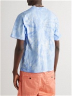 Stockholm Surfboard Club - Logo-Print Tie-Dyed Cotton-Jersey T-Shirt - Blue