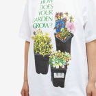 JW Anderson Women's Flower Pot Print Oversized T-Shirt in White