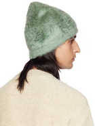 Jil Sander Green Silk Beanie