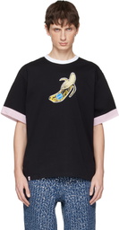 Charles Jeffrey LOVERBOY Black Turn Up T-shirt
