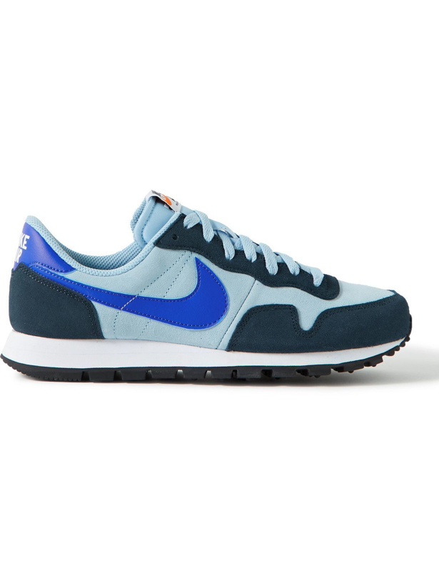 Photo: Nike - Air Pegasus 83 Leather-Trimmed Suede Sneakers - Blue