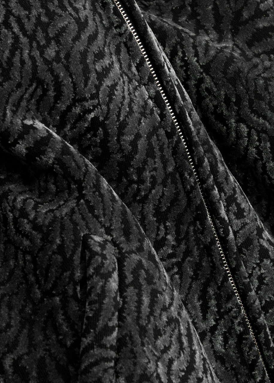 Isabel Marant étoile Abelina Velvet Devoré Bomber Jacket Grey