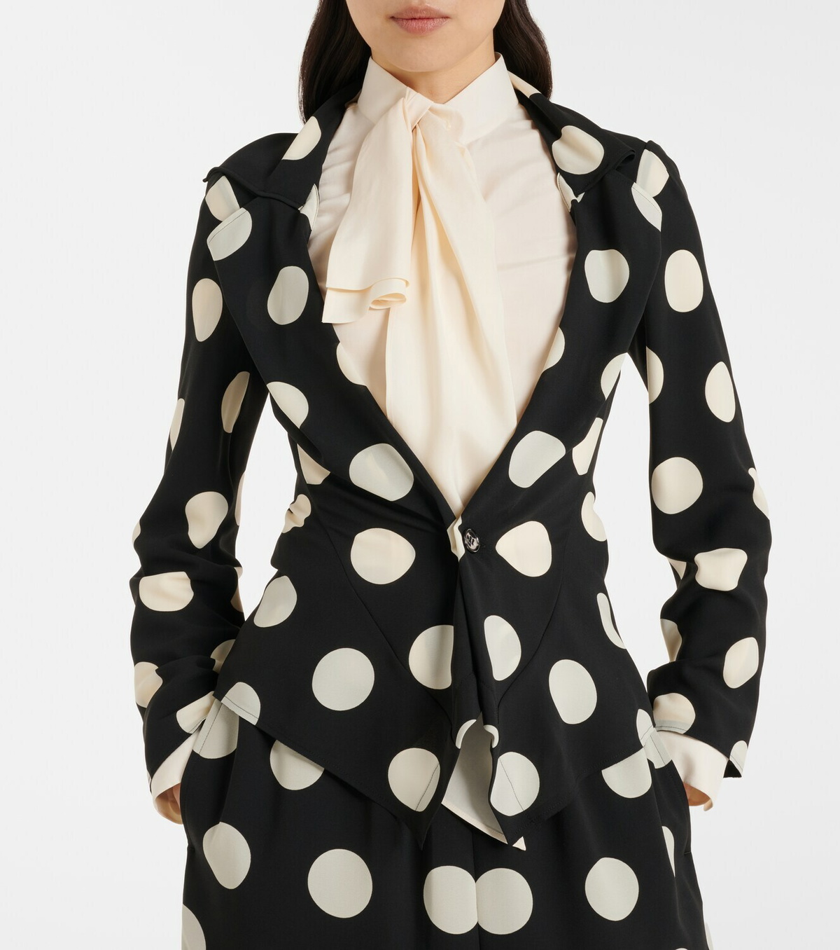 Junya Watanabe Polka-dot georgette blazer