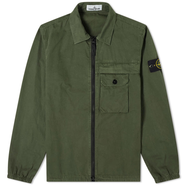 Photo: Stone Island Zip Pocket Garment Dyed Overshirt