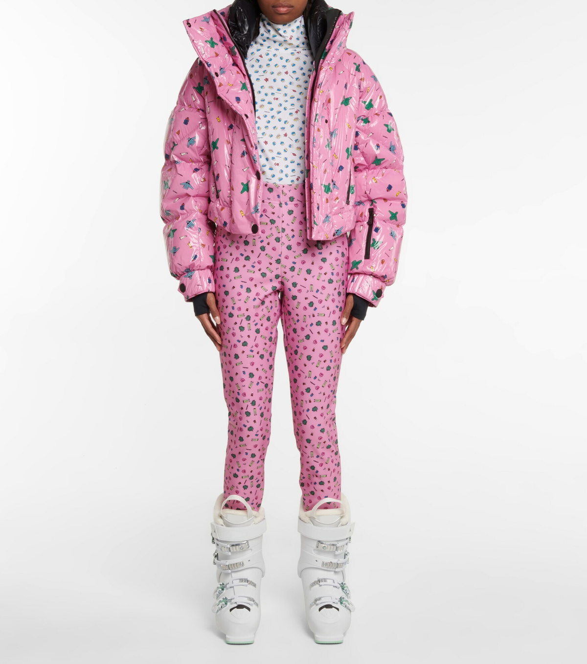 Moncler Genius - x Naj-Oleari 3 Moncler Grenoble printed turtleneck ski top