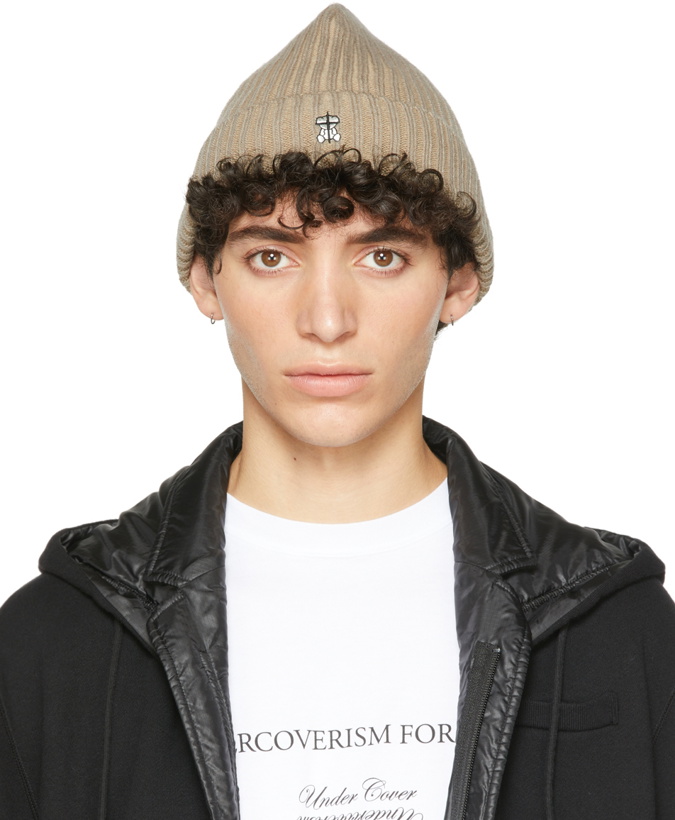Photo: Undercover Beige Ribbed Beanie