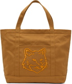 Maison Kitsuné Tan Mini Bold Fox Head Tote