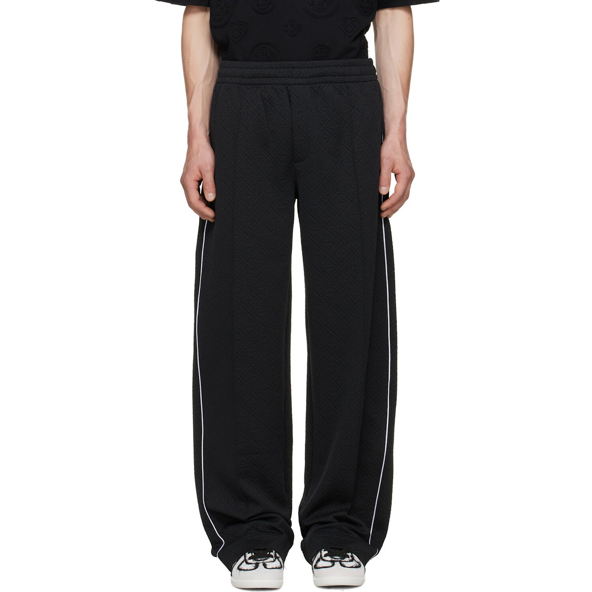 Casablanca Black Raised Monogram Track Pants