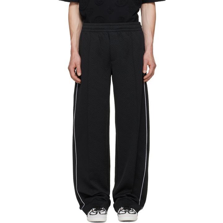 Photo: Casablanca Black Raised Monogram Track Pants