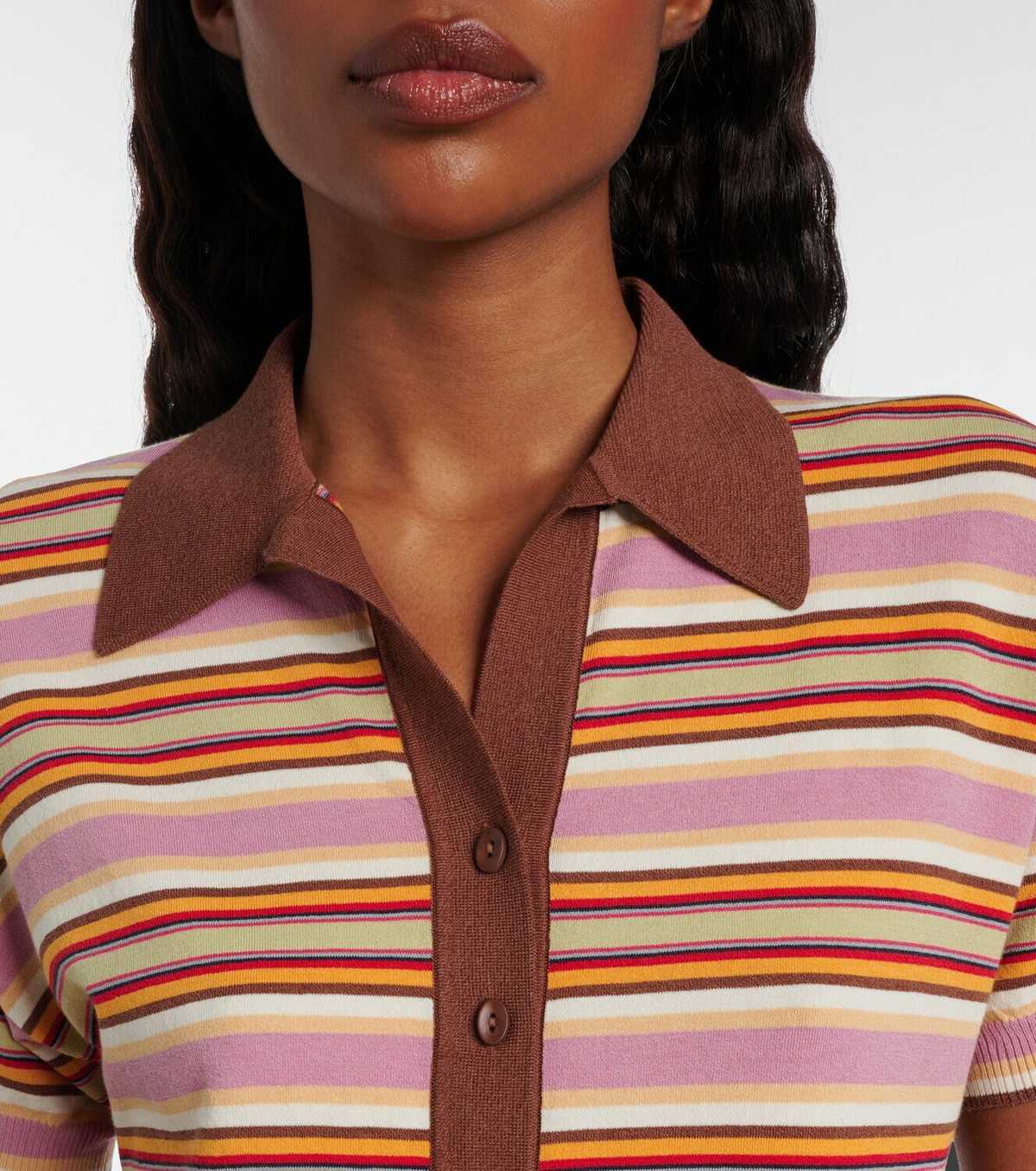 Faithfull Sable striped polo shirt