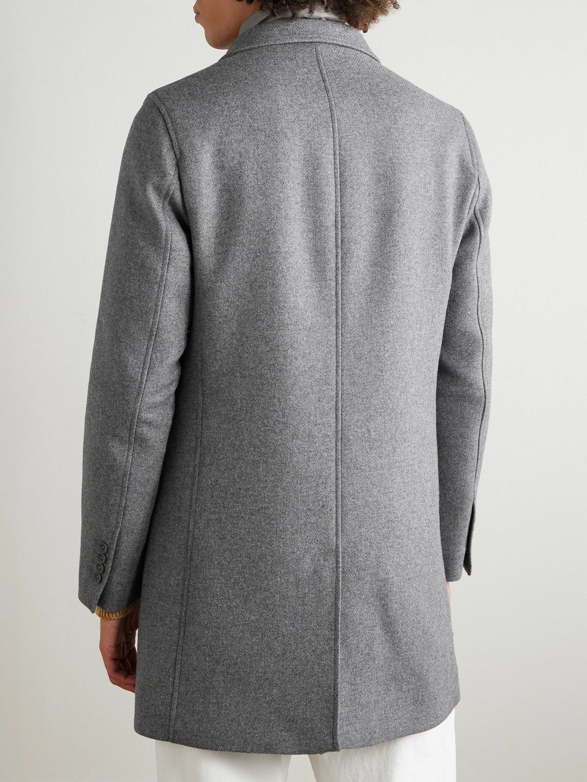 Herno - Convertible Padded Wool-Blend and Quilted Shell Coat - Gray