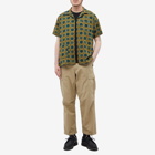 Engineered Garments Men's Camp Shirt in Olive Cross Batik