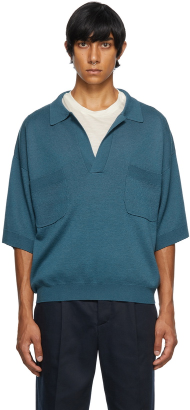 Photo: King & Tuckfield Blue Oversized Polo