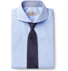 Canali - Blue Cutaway-Collar Gingham Cotton-Poplin Shirt - Blue