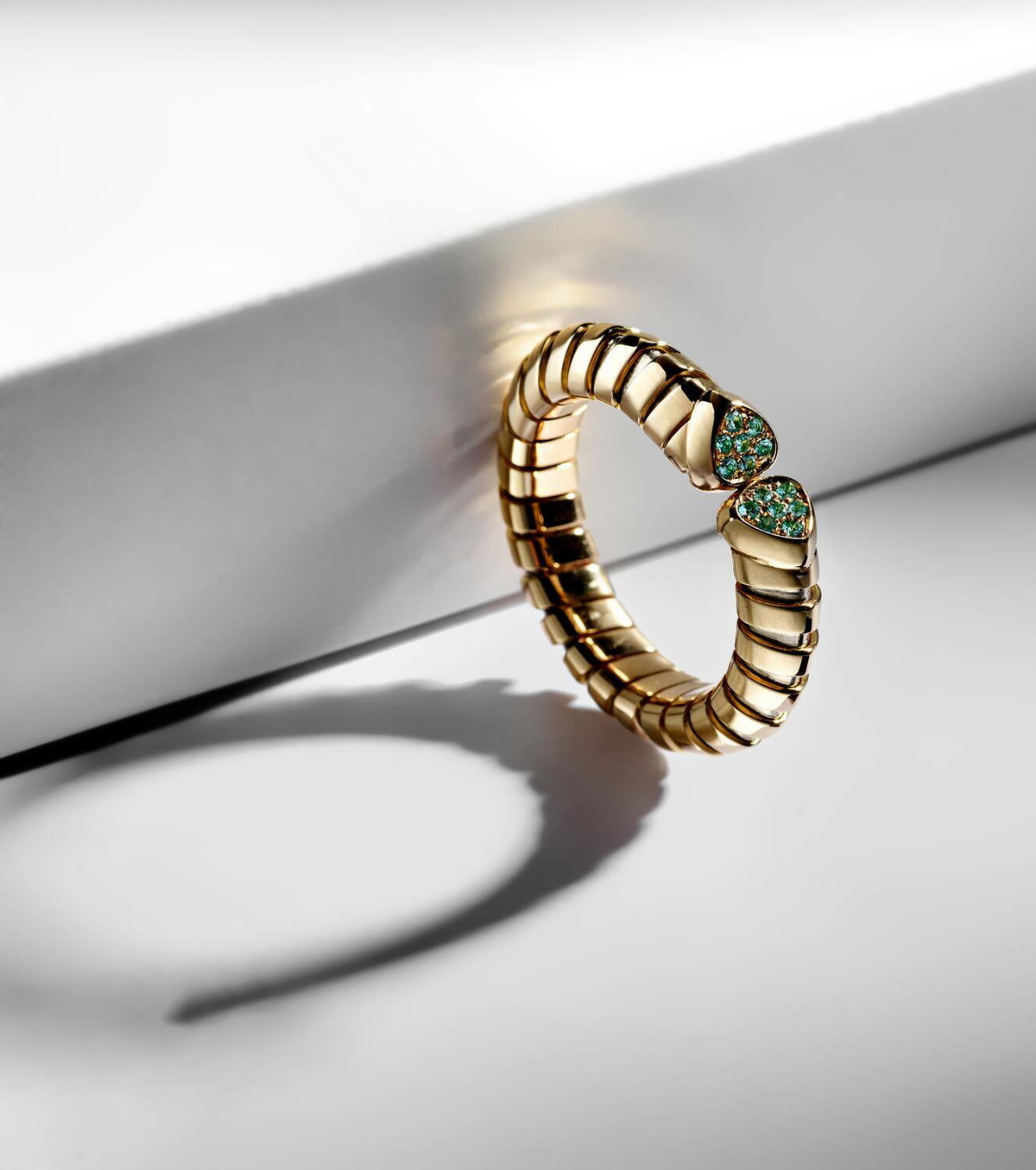 Marina B Trisolina 18kt gold ring with tourmalines
