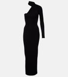 Courrèges One-shoulder crêpe maxi dress