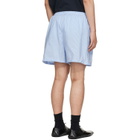 Balenciaga Blue & White Technical Stripes Boxer Shorts