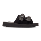 Suicoke Black Suede MOTO-VS Sandals