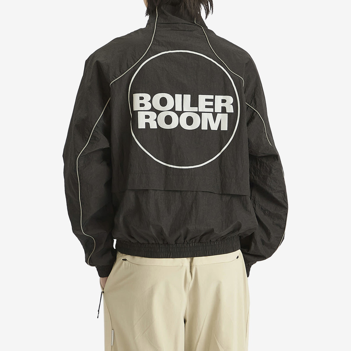 Boiler Room Men's Shell Track Jacket in Black
