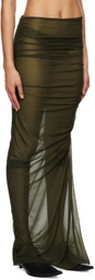 Elena Velez SSENSE Exclusive Khaki Midi Skirt