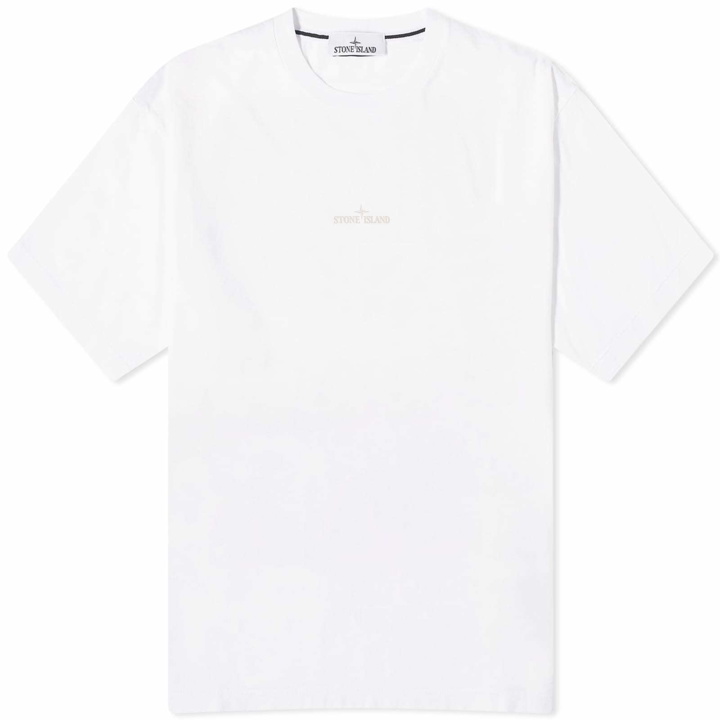 Photo: Stone Island Men's Scratched Print T-Shirt in White