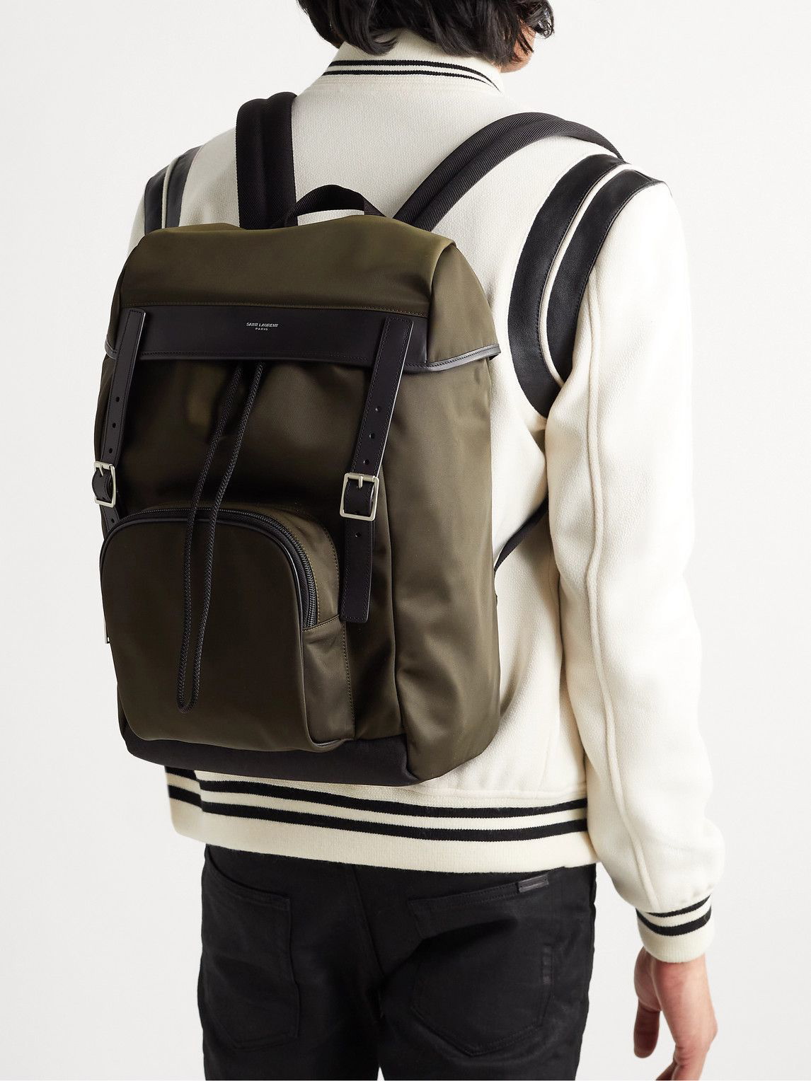 Saint Laurent City Multi-pocket Backpack In Smooth Leather And