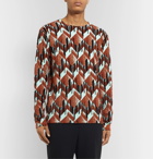 Acne Studios - Essex Slim-Fit Flocked Glittered Stretch-Jersey Sweater - Red