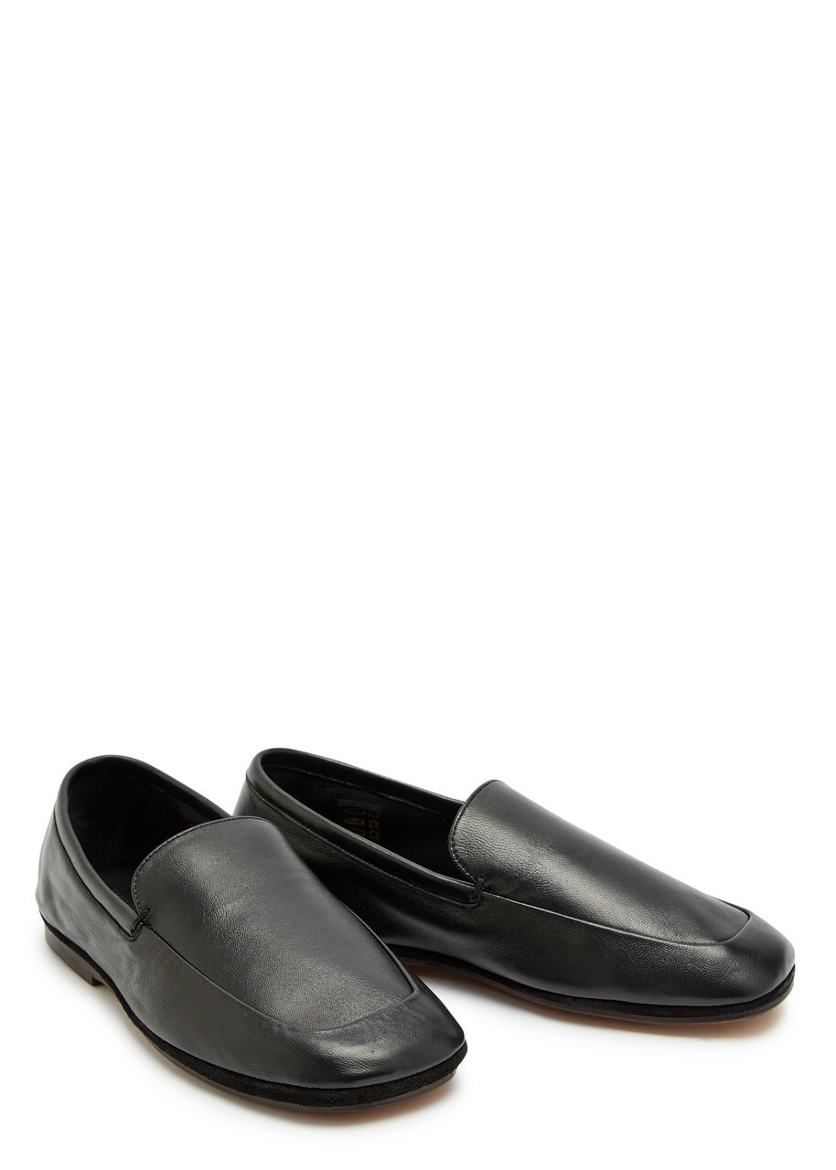 Lemaire Leather Loafers Black