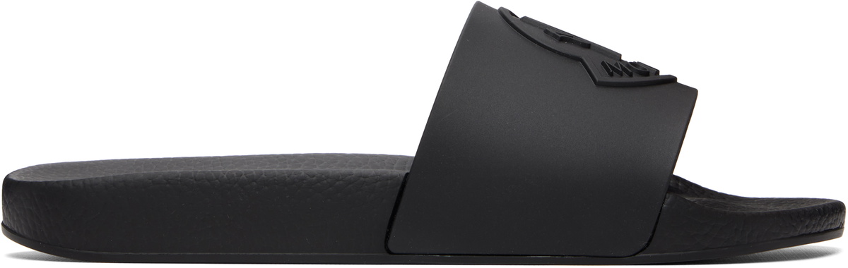 Moncler Black Basile Rubber Pool Slides